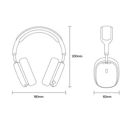 Casti Wireless Baseus Bluetooth 5.2, cu Microfon, Bowie H2, Grey