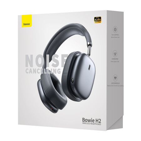 Casti Wireless Baseus Bluetooth 5.2, cu Microfon, Bowie H2, Grey