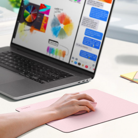 Mousepad Baseus, Piele Ecologica, Baby Pink