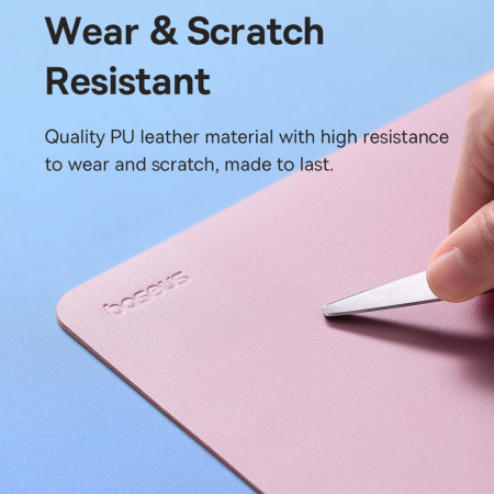 Mousepad Baseus, Piele Ecologica, Baby Pink