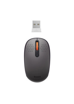 Mouse Wireless BT5.0, 2.4G, 1600 DPI Baseus F01B, Frosted Grey