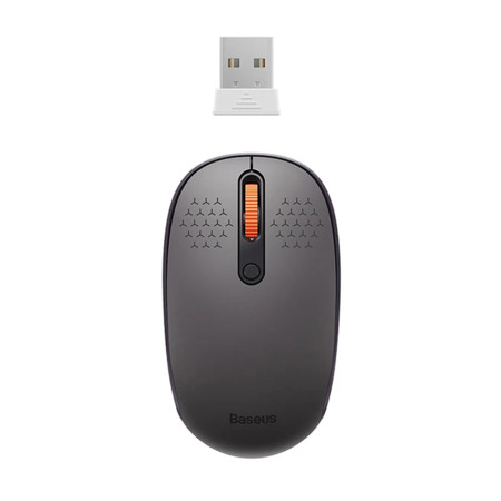Mouse Wireless BT5.0, 2.4G, 1600 DPI Baseus F01B, Frosted Grey