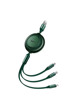 Cablu de Date Retractabil Baseus Bright Mirror 2, Green