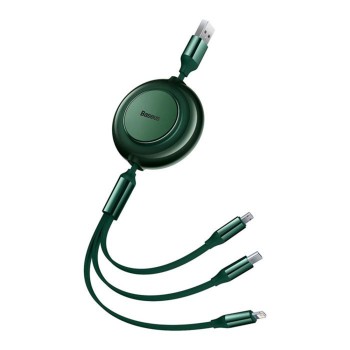 Cablu de Date Retractabil Baseus Bright Mirror 2, Green