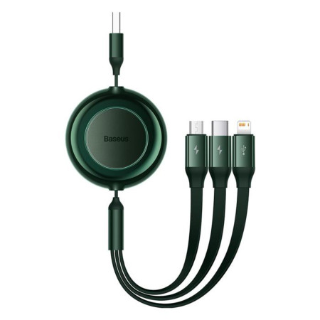 Cablu de Date Retractabil Baseus Bright Mirror 2, Green