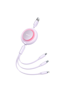 Cablu de Date Retractabil Baseus Bright Mirror 2, Purple