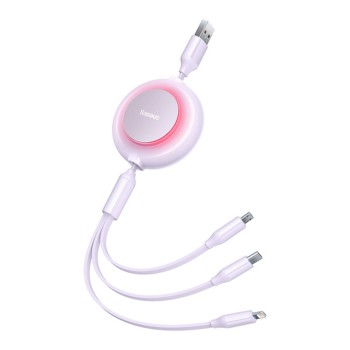 Cablu de Date Retractabil Baseus Bright Mirror 2, Purple