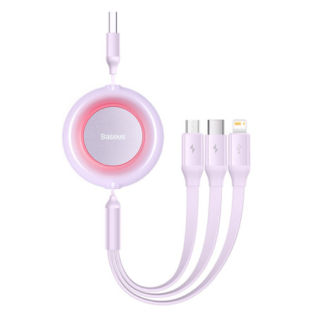Cablu de Date Retractabil Baseus Bright Mirror 2, Purple