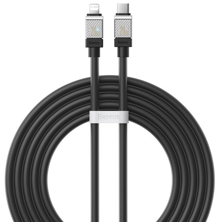 Cablu de Date USB-C la Lightning Incarcare Rapida, 20W, 2m Baseus CoolPlay Black