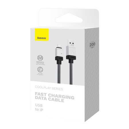 Cablu de Date USB-C la Lightning Incarcare Rapida, 20W, 2m Baseus CoolPlay Black