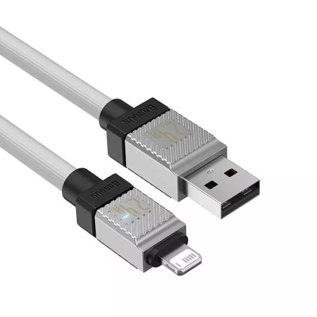 Cablu de Date USB la Lightning Incarcare Rapida, 2.4A, 2m Baseus CoolPlay, White