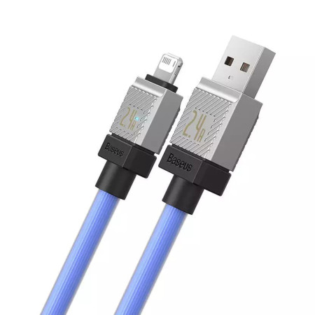 Cablu de Date USB la Lightning Incarcare rapida, 2.4A, 2m Baseus CoolPlay, Blue