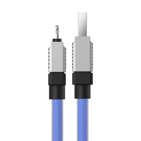 Cablu de Date USB la Lightning Incarcare rapida, 2.4A, 2m Baseus CoolPlay, Blue