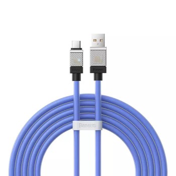 Cablu de Date USB la Tip-C Incarcare Super Rapida PD100W, 2m Baseus CoolPlay, Blue