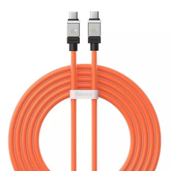 Cablu de Date Tip-C la Tipe-C Incarcare Super Rapida PD100W, 2m Baseus CoolPlay, Orange