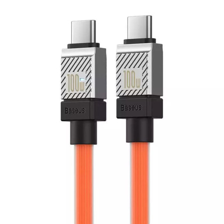 Cablu de Date Tip-C la Tipe-C Incarcare Super Rapida PD100W, 2m Baseus CoolPlay, Orange