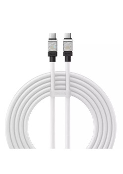 Cablu de Date Tip-C la Tip-C Incarcare Super Rapida PD100W, 2m, Baseus CoolPlay, White