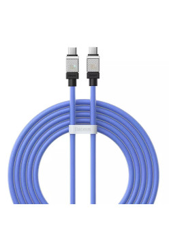 Cablu de Date Tip-C la Tip-C Incarcare Super Rapida PD100W, 2m Baseus CoolPlay, Albastru