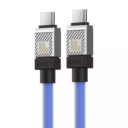 Cablu de Date Tip-C la Tip-C Incarcare Super Rapida PD100W, 2m Baseus CoolPlay, Albastru
