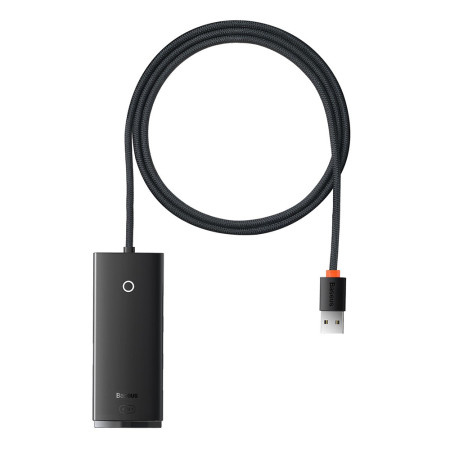 Hub USB to 4x USB3.0, Tip-C, 1m Baseus Lite Series (WKQX030101), Black