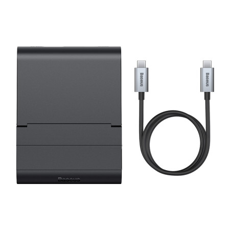 Hub Tip-C pentru Telefon cu Suport Birou Baseus (WKMD000001), Black