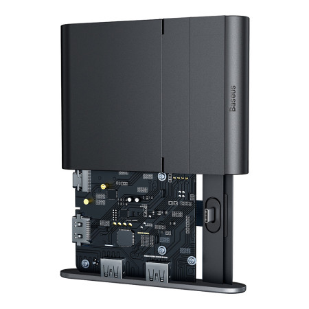 Hub Tip-C pentru Telefon cu Suport Birou Baseus (WKMD000001), Black