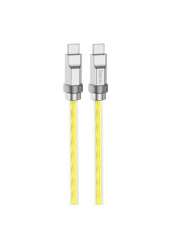 Cablu Tipe-C la Tipe-C PD100W, 1m Hoco Crystal Gold