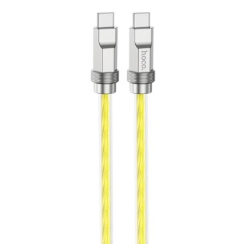 Cablu Tipe-C la Tipe-C PD100W, 1m Hoco Crystal Gold