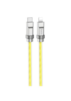 Cablu Tipe-C la Lightning 20W, 1m Hoco Crystal Gold