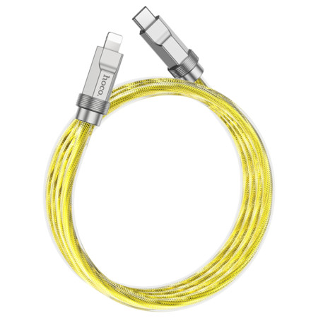 Cablu Tipe-C la Lightning 20W, 1m Hoco Crystal Gold