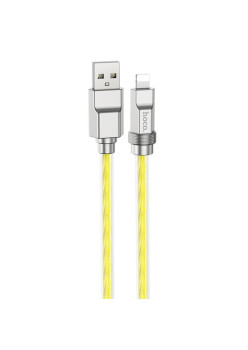 Cablu USB la Lightning, 2.4A, 1m Hoco Crystal, Gold