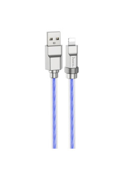 Cablu USB la Lightning, 2.4A, 1m Hoco Crystal (U113), Blue