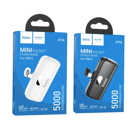 Baterie externa iPhone, 5000mAh Hoco Cool (J116), Alb