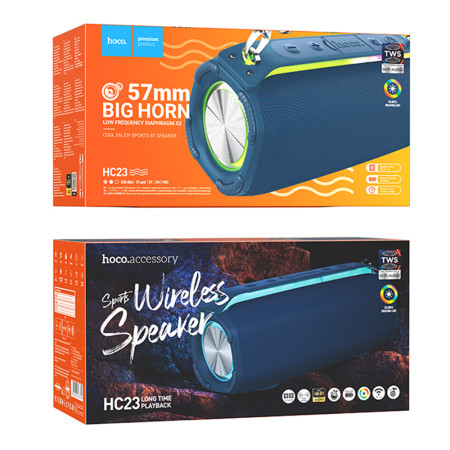 Boxa portabila Fara Fir TF, USB, AUX, FM, BT 5.3, 10W Hoco Rick Sports, Blue
