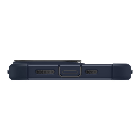 Husa pentru iPhone 15 + Folie ESR Armor Tough Kickstand HaloLock, Clear Dark Blue