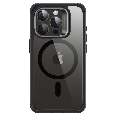 Husa pentru iPhone 15 Pro + Folie ESR Armor Tough Kickstand HaloLock, Clear Black