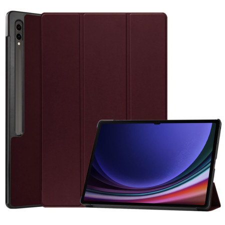 Husa tableta compatibila Samsung Galaxy Tab S9 Ultra, FoldPro cu Microfibra, Auto Sleep/Wake, Red