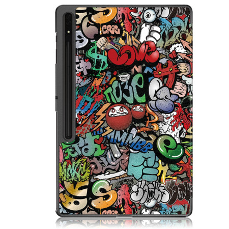Husa tableta compatibila Samsung Galaxy Tab S9 Ultra, FoldPro cu Microfibra, Auto Sleep/Wake, Urban Vibe