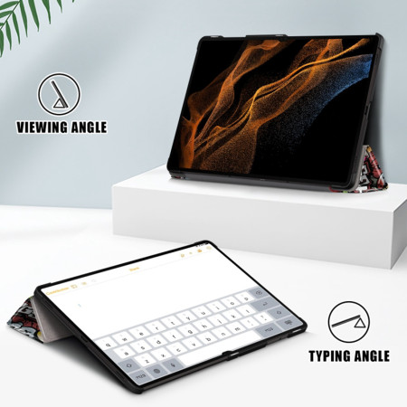 Husa tableta compatibila Samsung Galaxy Tab S9 Ultra, FoldPro cu Microfibra, Auto Sleep/Wake, Urban Vibe