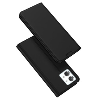Husa Flip Motorola Moto G84, Dux Ducis Skin Pro, Smart Pro Magnet, Negru