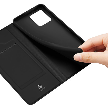 Husa Flip Motorola Moto G84, Dux Ducis Skin Pro, Smart Pro Magnet, Negru