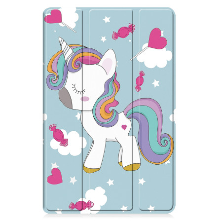 Husa tableta compatibila Samsung Galaxy Tab A9, FoldPro cu Microfibra, Auto Sleep/Wake, Unicorn
