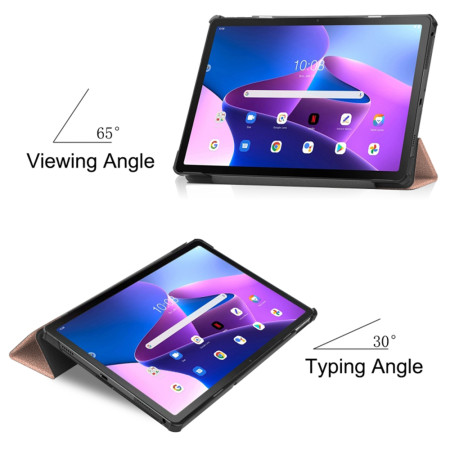 Husa tableta compatibila Lenovo Tab M10 3rd Gen TB328FU/TB328XU, FoldPro cu Microfibra, Auto Sleep/Wake, Rose Gold