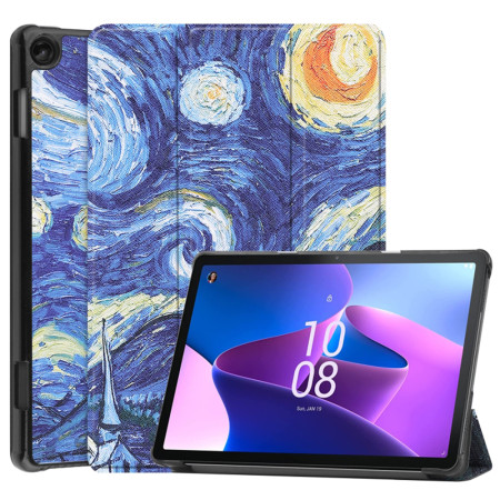 Husa tableta compatibila Lenovo Tab M10 3rd Gen TB328FU/TB328XU, FoldPro cu Microfibra, Auto Sleep/Wake, Starry Night