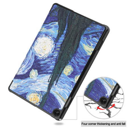 Husa tableta compatibila Lenovo Tab M10 3rd Gen TB328FU/TB328XU, FoldPro cu Microfibra, Auto Sleep/Wake, Starry Night