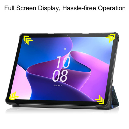 Husa tableta compatibila Lenovo Tab M10 3rd Gen TB328FU/TB328XU, FoldPro cu Microfibra, Auto Sleep/Wake, Starry Night