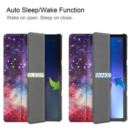 Husa tableta compatibila Lenovo Tab M10 3rd Gen TB328FU/TB328XU, FoldPro cu Microfibra, Auto Sleep/Wake, Galaxy