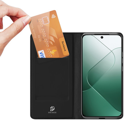 Husa Flip Xiaomi 14, Dux Ducis Skin Pro, Smart Pro Magnet, Negru