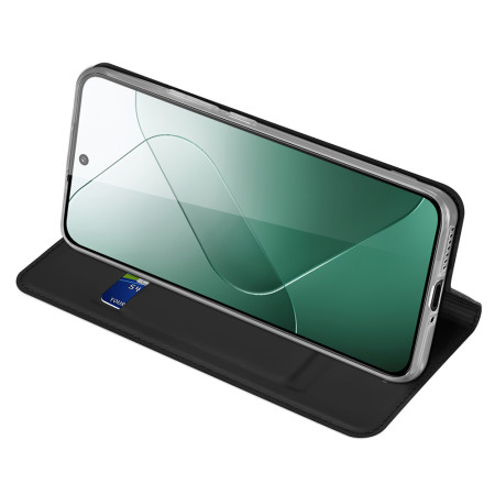 Husa Flip Xiaomi 14, Dux Ducis Skin Pro, Smart Pro Magnet, Negru