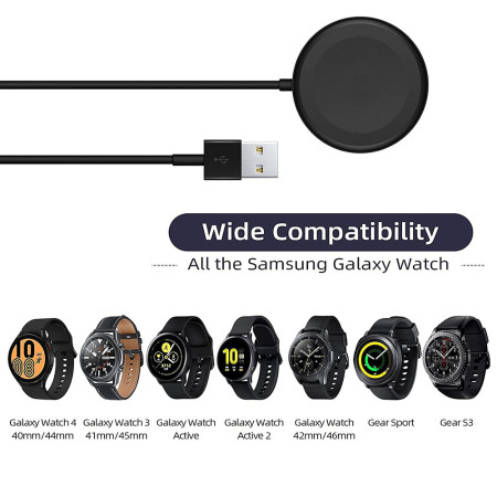 Incarcator pentru Samsung Watch, USB, 2.5W, Black
